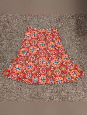 Allison Daley Vibrant Geometric Print A-Line Skirt - Size 10 (medium)